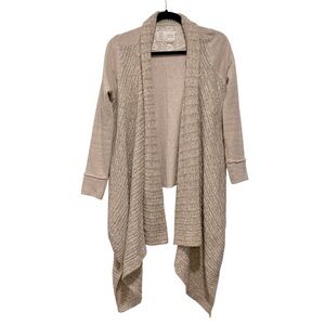 Anthropologie Saturday -Sunday Guinevere Angora Cotton Open Cardigan Beige S